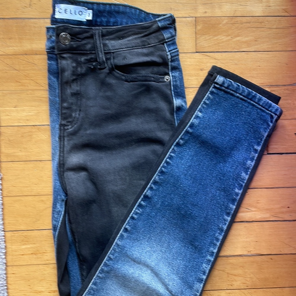 Akira - Cello Color Block ankle Jeans